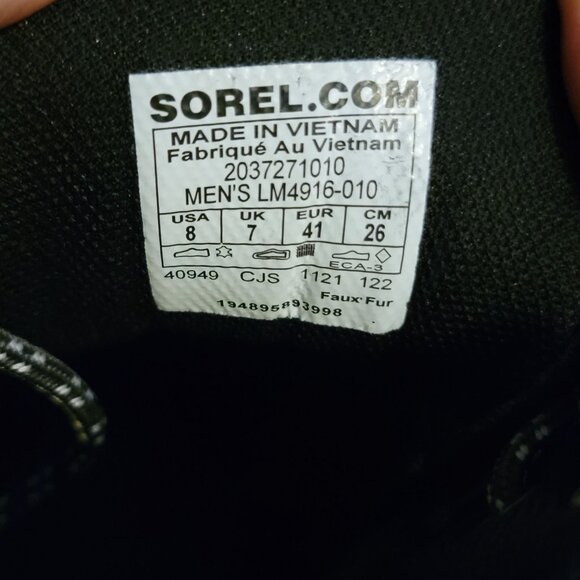 NEW Sorel Mac Hill Mid Boots Mens 8 Womens 9.5 Outdoors Black Leather Gorpcore main image 9